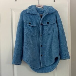 Ci Sono Light Blue Sherpa Outerwear